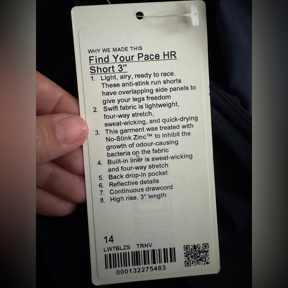 Lululemon Find Your Pace Lined High-Rise Short 3" in True Navy - Picture 4 of 6